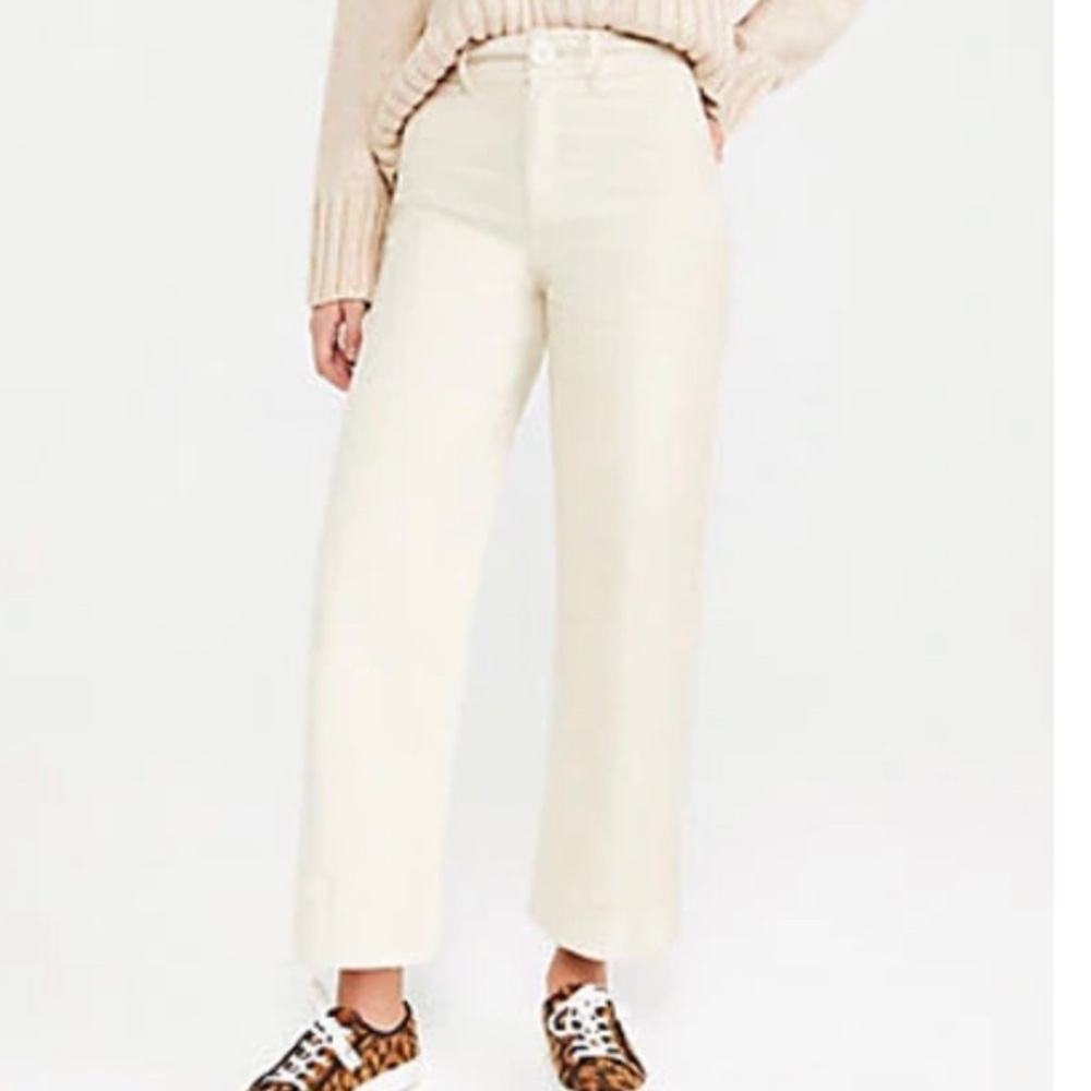 Ann Taylor High Rise Wide Leg Jean